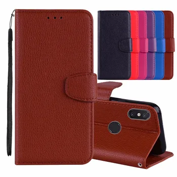 

100pcs/lot Free shipping 6colours Litchi 3 card+photo frame wallet case for Xiaomi Mi 8 8 SE 6X high quality leather cover case
