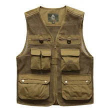Мужской уличный сетчатый жилет высокого качества с несколькими карманами для камеры, мужской тактический жилет для стрельбы, охоты, кемпинга, походов, мужской жилет colete