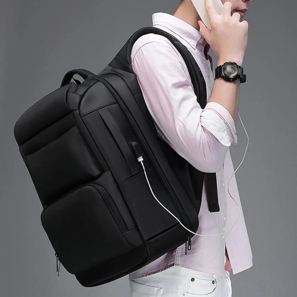 

Men Travel Large Capacity Anti-thief Laptop Backpack with USB Port Shoulder Bag