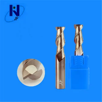 

JF Uncoated D3.5*10*D6*50*2F Solid Carbide End Mills 45HRC 2 Flutes Aluminium 45 Deg Endmill mill cutter