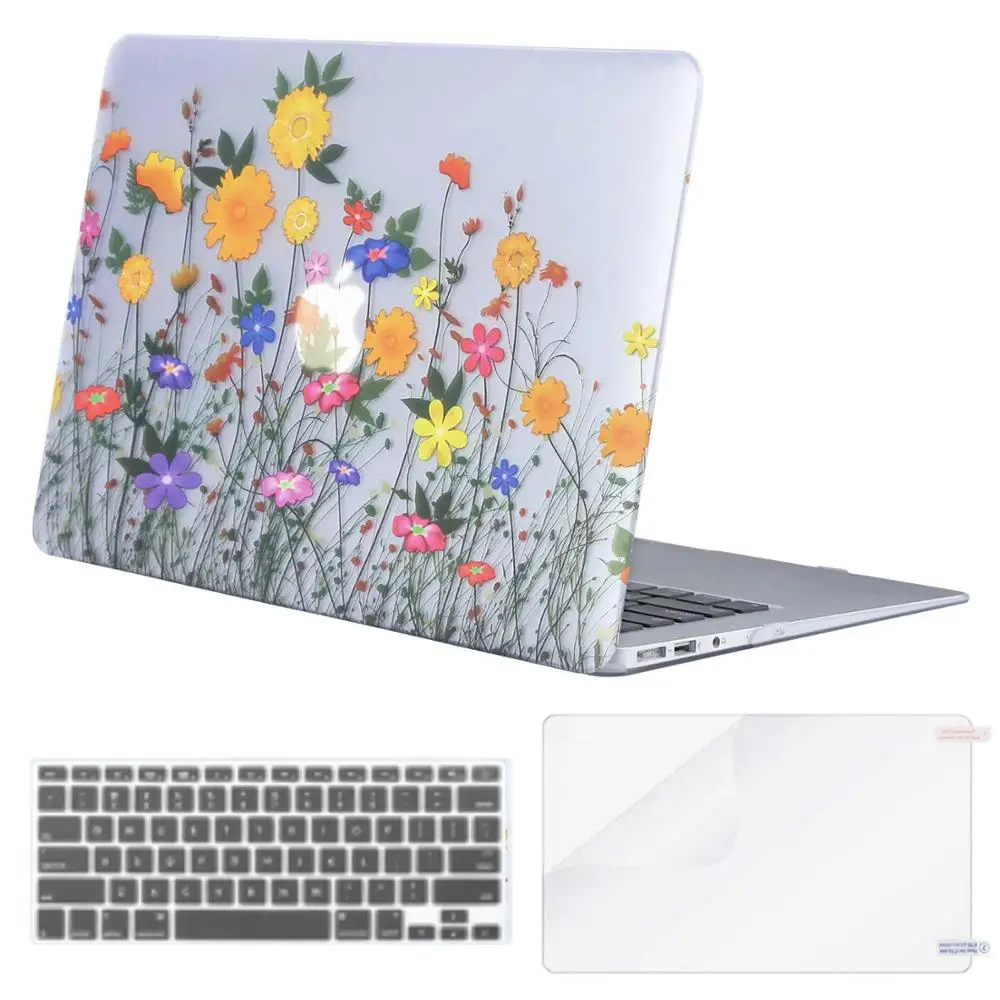 Жесткий чехол для ноутбука с мраморным узором для MacBook Air 11 13 дюймов Pro retina 12 13 15 с сенсорной панелью чехол для mac book Air 13,3 - Цвет: Sunflower