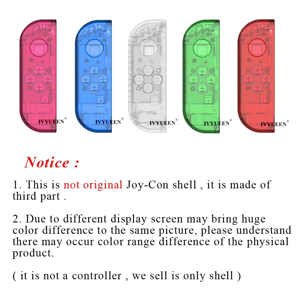 IVYUEEN для Nintendo doswitch NS Joy Con контроллер прозрачный сменный корпус Корпус для Nitendo переключатель Joy-Con крышка