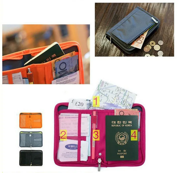 [Wanben] 5 шт./лот короткая сумка для паспорта ID держатель для карт дорожная многофункциональная сумка для хранения