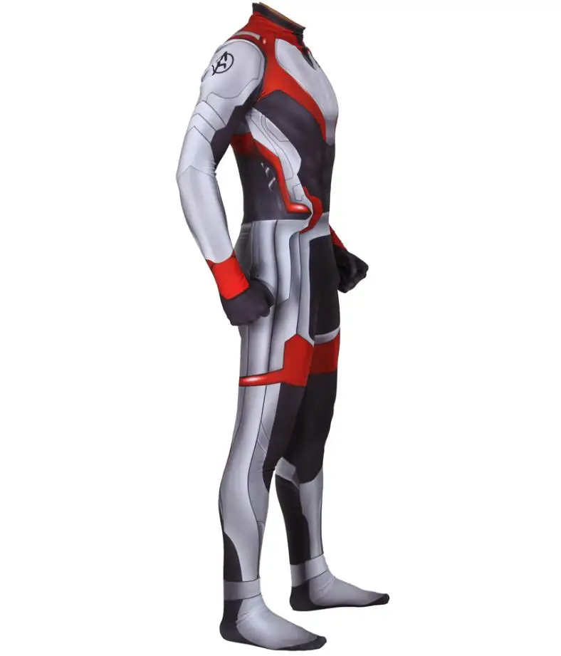 New Avengers Endgame Quantum Realm Cosplay Costume Superhero Captain America Captain Marvel Zentai Bodysuit Suit Jumpsuits