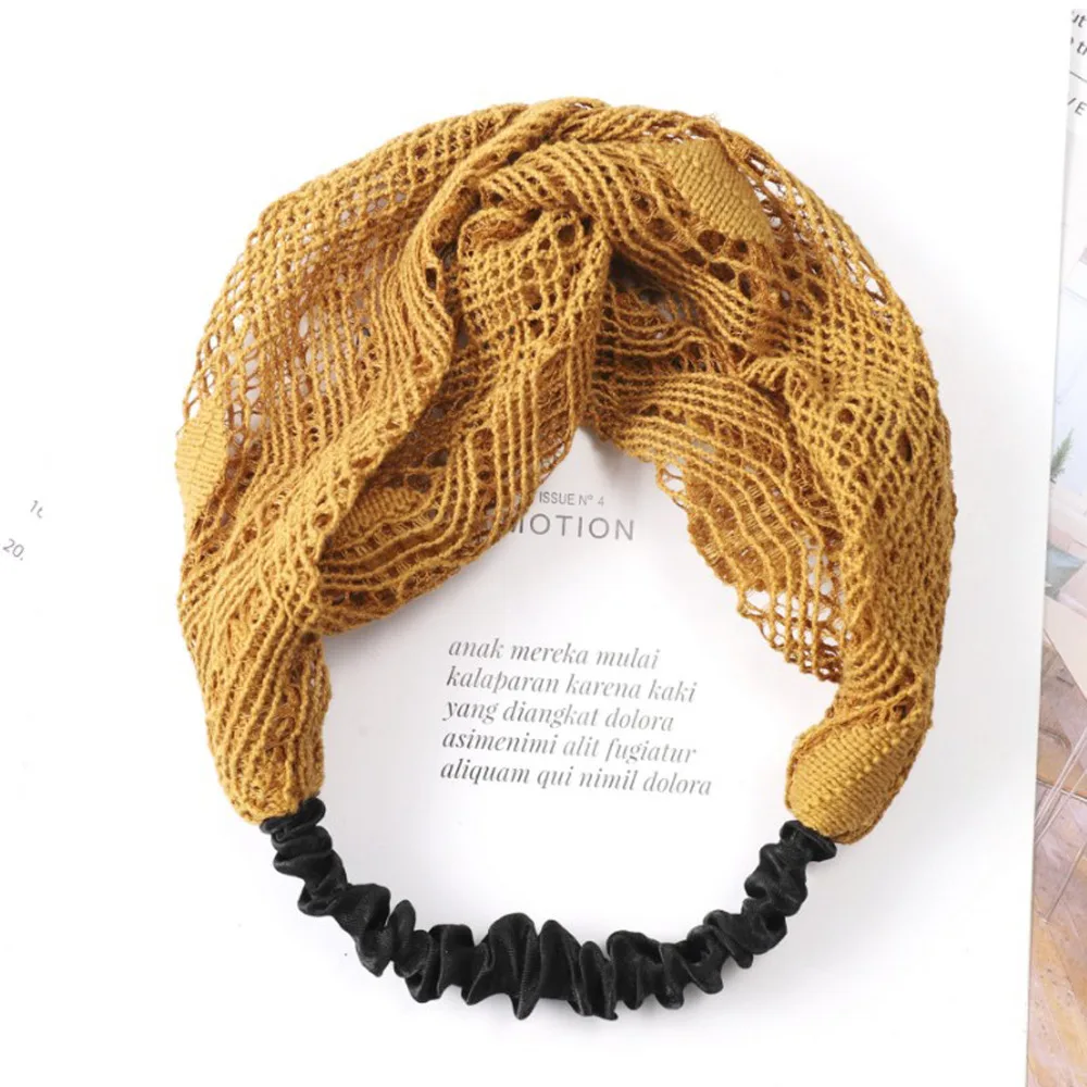 

Fashion Lace Headband Women Hair Accessories High Quality Wide Side Elastic Hair Band Hairband Adult Turban Wholesale