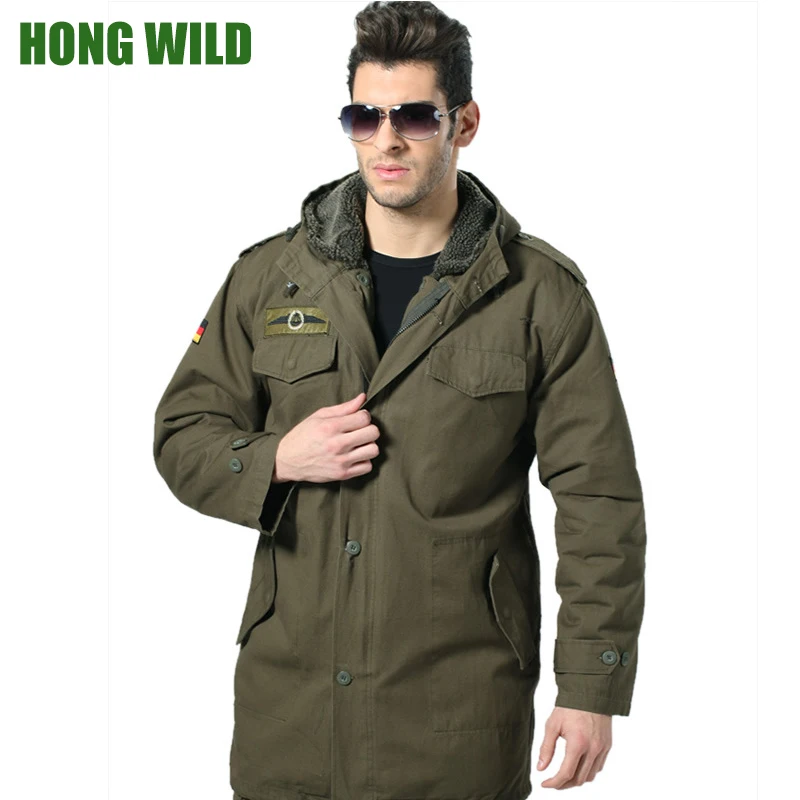

Winter German Army Military Jacket men's classic windproof thermal Jacket detachable bladder casual thick fleece coat