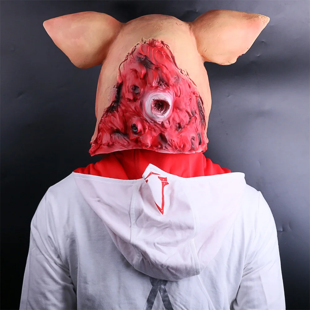 Durable Pig Mask Terror Masquerade Pig Masks Halloween Party Accessory Props New (5)