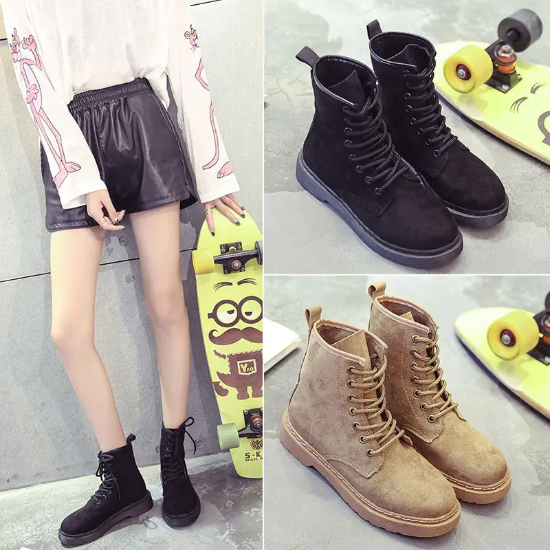 

snow boots female winter 2019 new fashion simple shallow mouth plus cotton warm boots casual comfortable flat boots w46