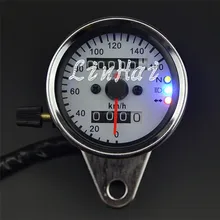 Мотоцикл Белый поверхности двойной одометром спидометра метр световой сигнал СВЕТОДИОДА Подсветка