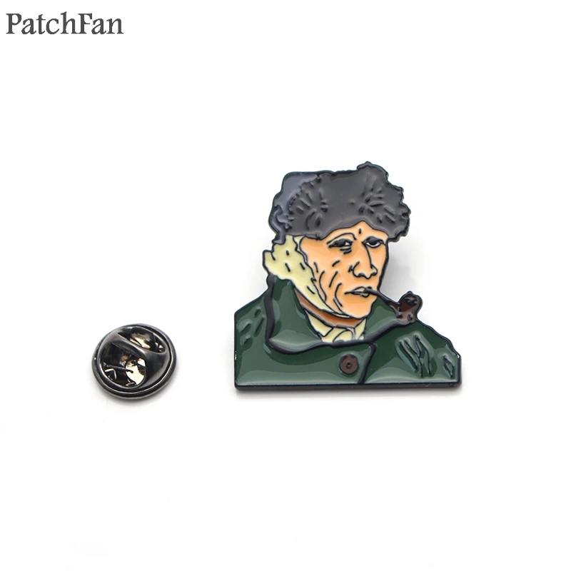 Patchfan Ван Гога Self portrait подсолнухи цинка шпильки para рюкзак гордость одежда медаль рубашка значок броши для мужчин и женщин A1813