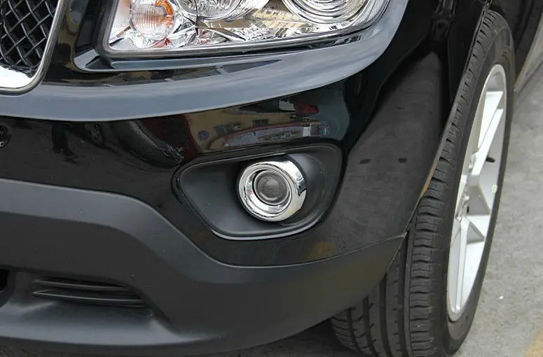 2 Chrome FRONT Fog Lamp Covers Lower Lights For 2011 2012 2013 JEEP Compass USA