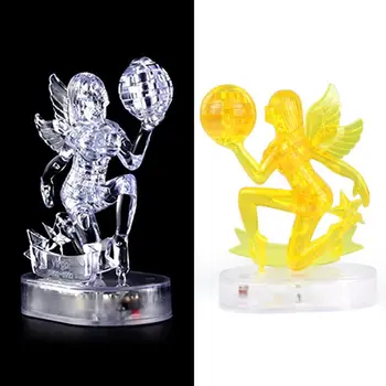 

3D Crystal Puzzle Virgo Constellation With LED Flashing Light Jigsaw Assembly DIY Children Birthday Gift