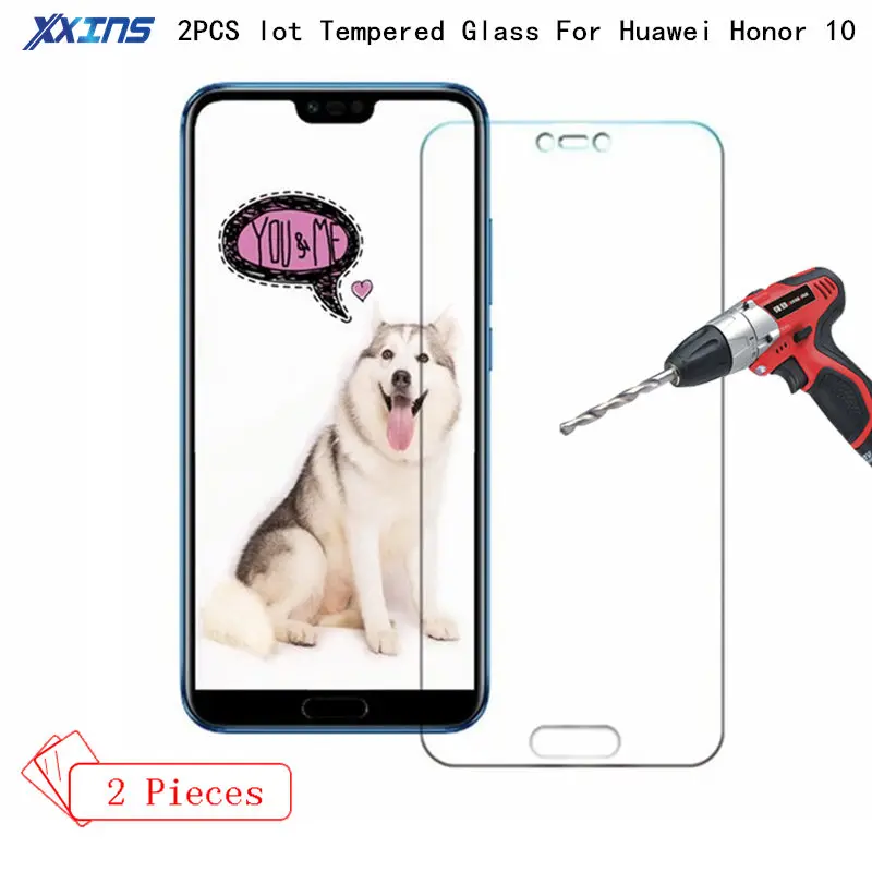 2 шт./лот закаленное стекло для huawei Honor 10 защита смартфона 9H Защитная пленка экрана