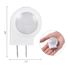 Ledgle mini led caracol luz da noite auto lâmpada de controle de sensor de luz embutida lâmpada de parede de luz para o quarto das crianças do bebê ue/eua plug