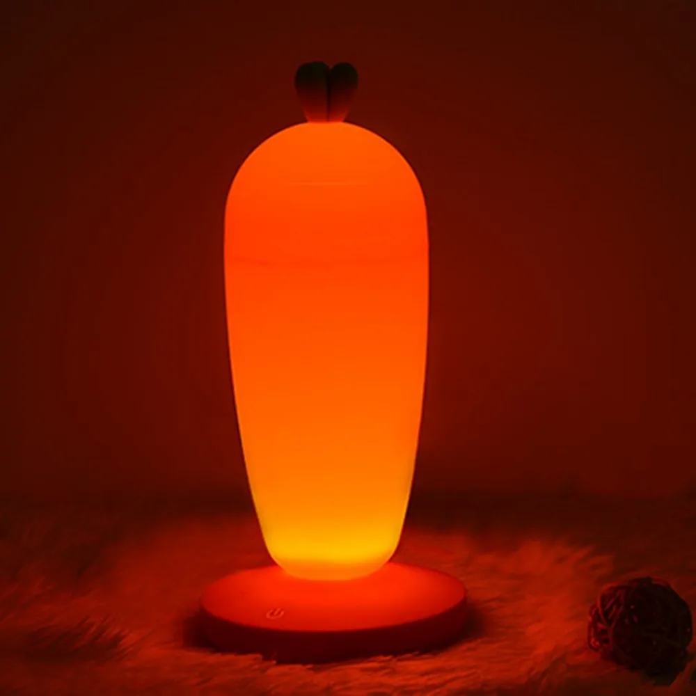 Лампа портативная морковь форма abs-пластик USB фонарь с зарядным устройством детский глаз защитный энергосберегающий ночник 5 в светодиодный прекрасный лампочки с изображением героев мультфильмов