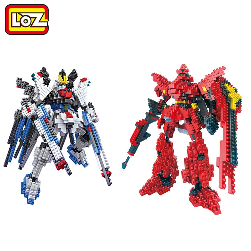 

LOZ New Gundam Action Figure Model Diamond Building Blocks LOZ 17cm 6 pcs/set Toys Gift for Children 9+ Original Box