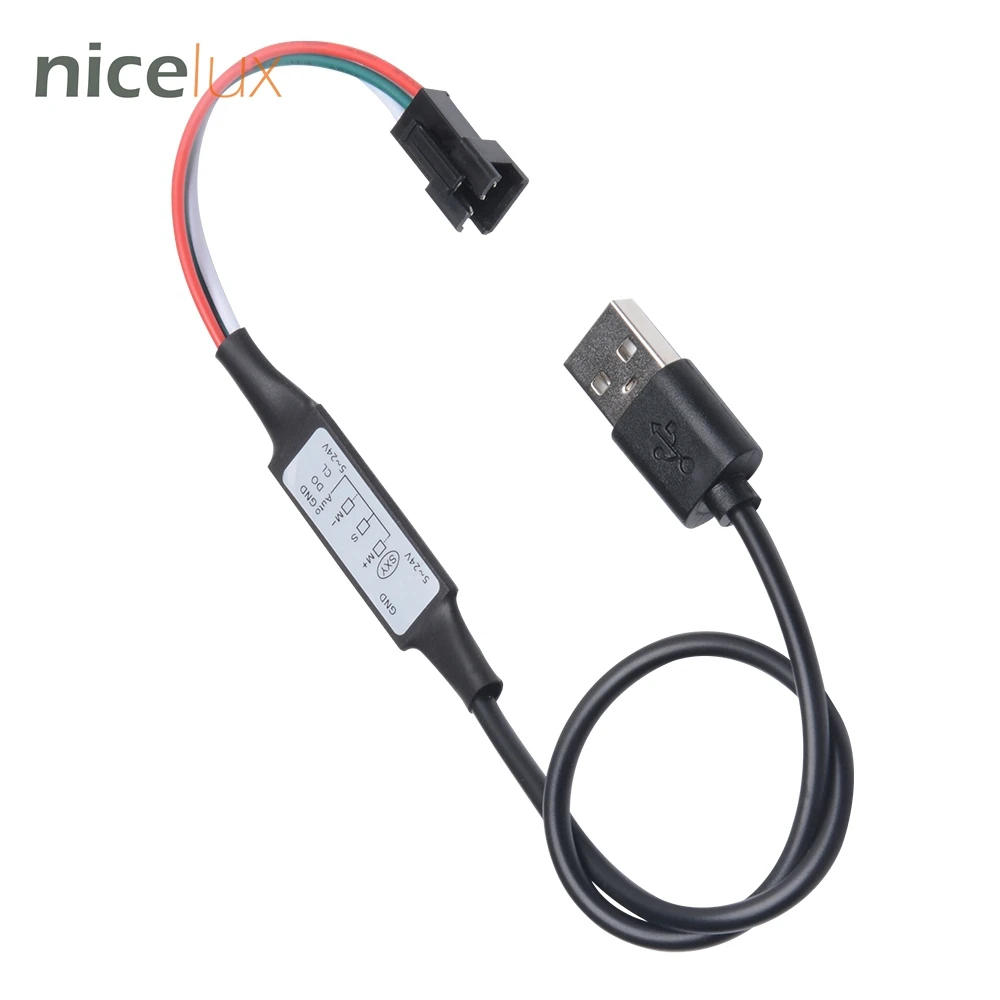 USB 3key Button Control Dimmer for 5V 3pin WS2812 RGB 5050 LED Pixel