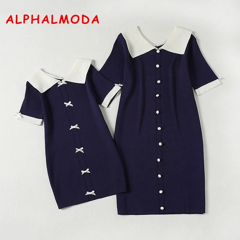 Женский комплект одежды для родителей ALPHALMODA однобортное свободное трикотажное
