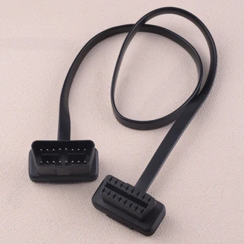 

DWCX Black 16 Pin M to F OBD2 Cord Extension Cable Adapter Connector for Car