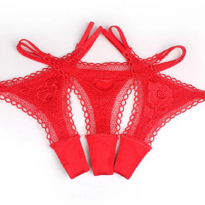 Sexy G-String Panties T-Thong Women Underwear for Women Low-Rise Bikini T Pants Sex Product with lifelike rose individual pack