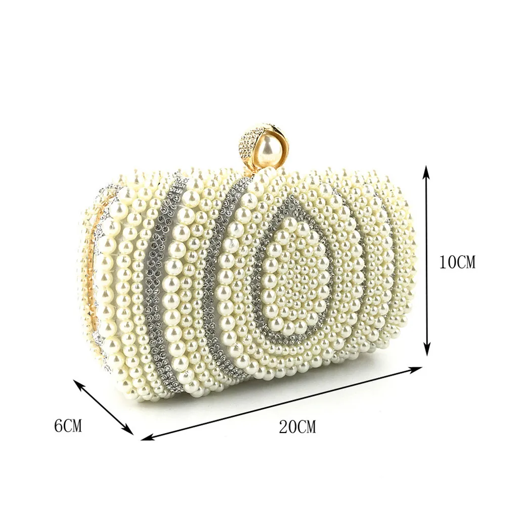 Женская модная Роскошная вечерняя сумочка-клатч с кристаллами и жемчугом; женская элегантная сумочка для свадебной вечеринки; женская сумочка;