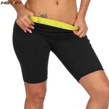 HEXIN неопреновые женские короткие Шейперы для тела, термо штаны для похудения, тренировочные брюки, Тонкие штаны для сжигания жира