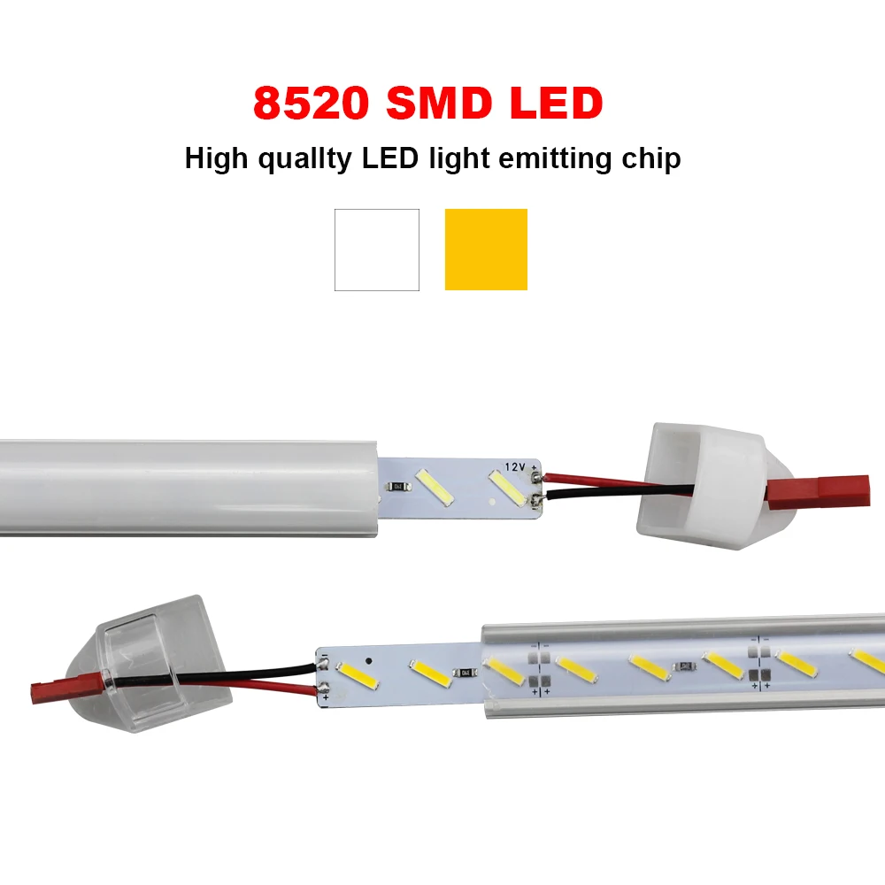 Полоса светодиодная жесткая DC12V 36 SMD 8520 Алюминий светодио полосы светильник длинный светодиодные ленты для кухни полоса светодиодная жесткая светильник длинный кухня свет под шкаф светодиодная лента в корпусе