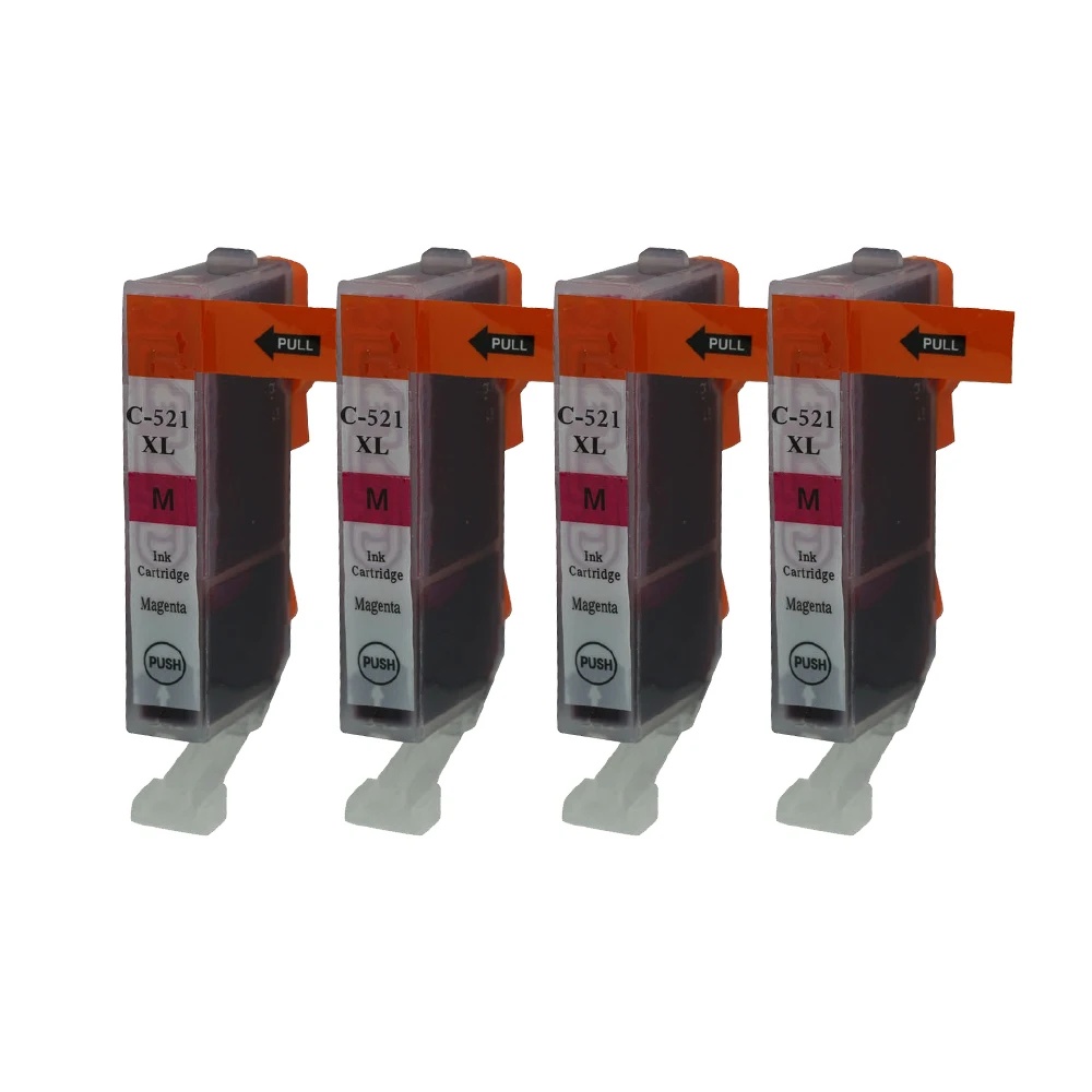 

4PK CLI-521 Magenta Ink Cartrdiges For Canon MP540 MP550 MP560 MP620 MP630 MP640 MP980 MP990 MX860 MX870 IP3600 IP4600 IP4700
