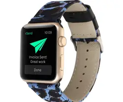 Модные часы Leopard кожаный ремень для Apple watch, 38 мм/42 мм металлический ремешок для iwatch серии 321