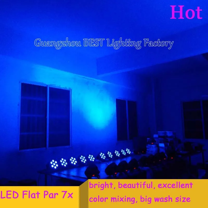 

10pcs/lot Fast Shipping American DJ Stage Lightings Disco LED Light Wash RGB Uplighting LED SlimPar Tri 7 9W LEDs