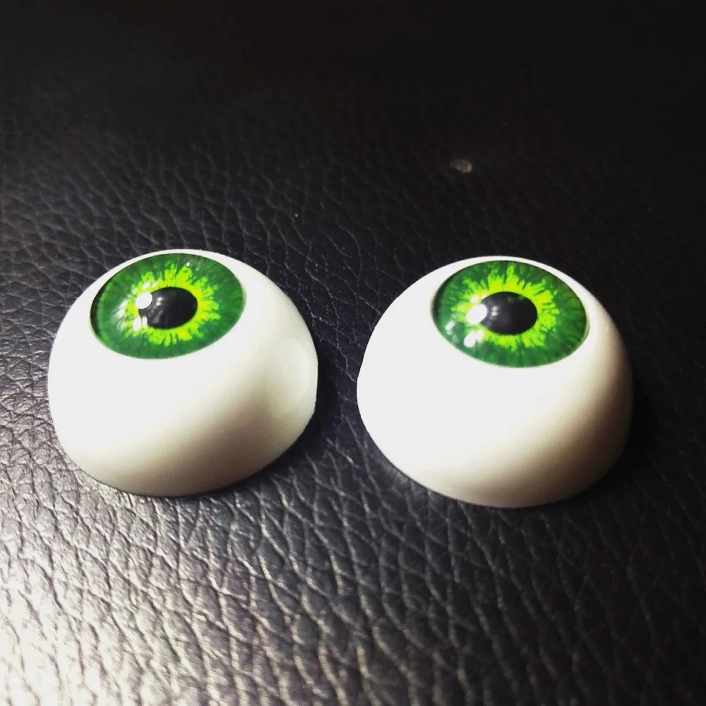10Pcs (5 Pairs) 22mm acrylic half round Reborn doll eyes  Blue Gray Mix Colors Eyeball doll accessories BJD OOAK Doll eyes Toys