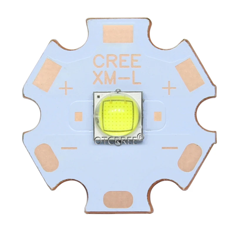 Cree XLamp XM-L2 XML2 T6 10W 쿨 웜 화이트 6500K 고출력 LED 라이트 이미터 다이오드, 16mm 블랙 또는 화이트 PCB 손전등용