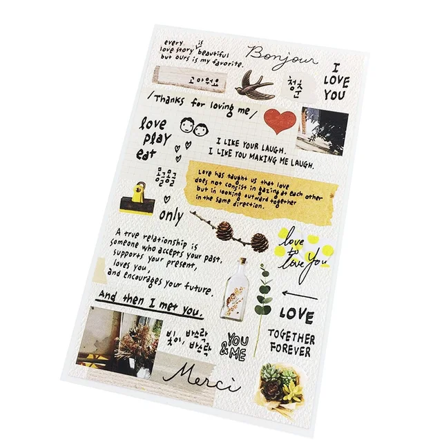1 sheet pack zakka romantic france style love letter paper sticker letter sheet