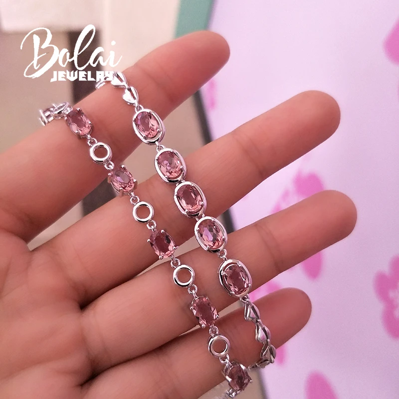 Bolaijewelry, потрясающее изменение цвета, созданный браслет zultanit diaspore, Настоящее серебро 925 пробы, хорошее ювелирное изделие для девочек, подарок