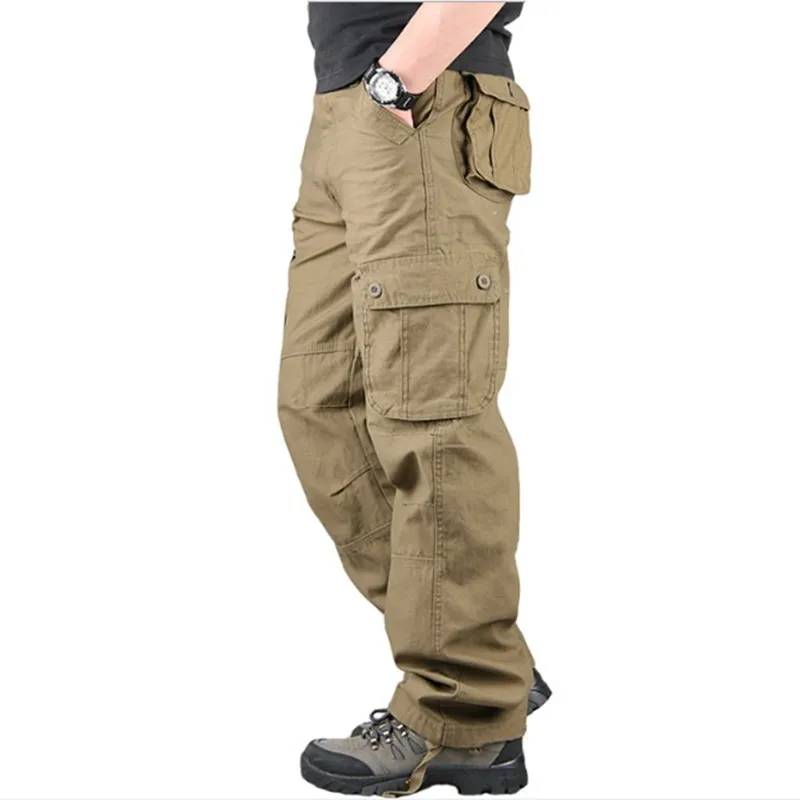 Billige Neue SWAT Kampf Militärische Taktische Hosen Männer Große Multi Tasche Armee Cargo Hosen Beiläufige Baumwolle Outdoor Atmungsaktive Hose Männer