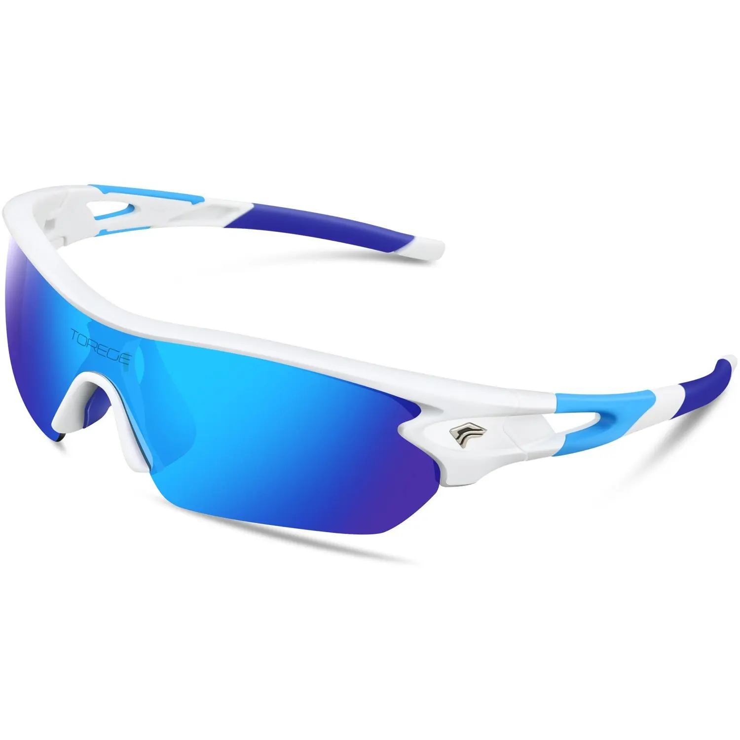 Спортивные очки поляризованные очки для Для мужчин Для женщин Велоспорт бег Рыбалка Гольф поляризованные солнцезащитные очки на велосипед Верховая езда UV400 8 цветов, линзы с 5ю категориями защиты - Цвет: Ice Blue