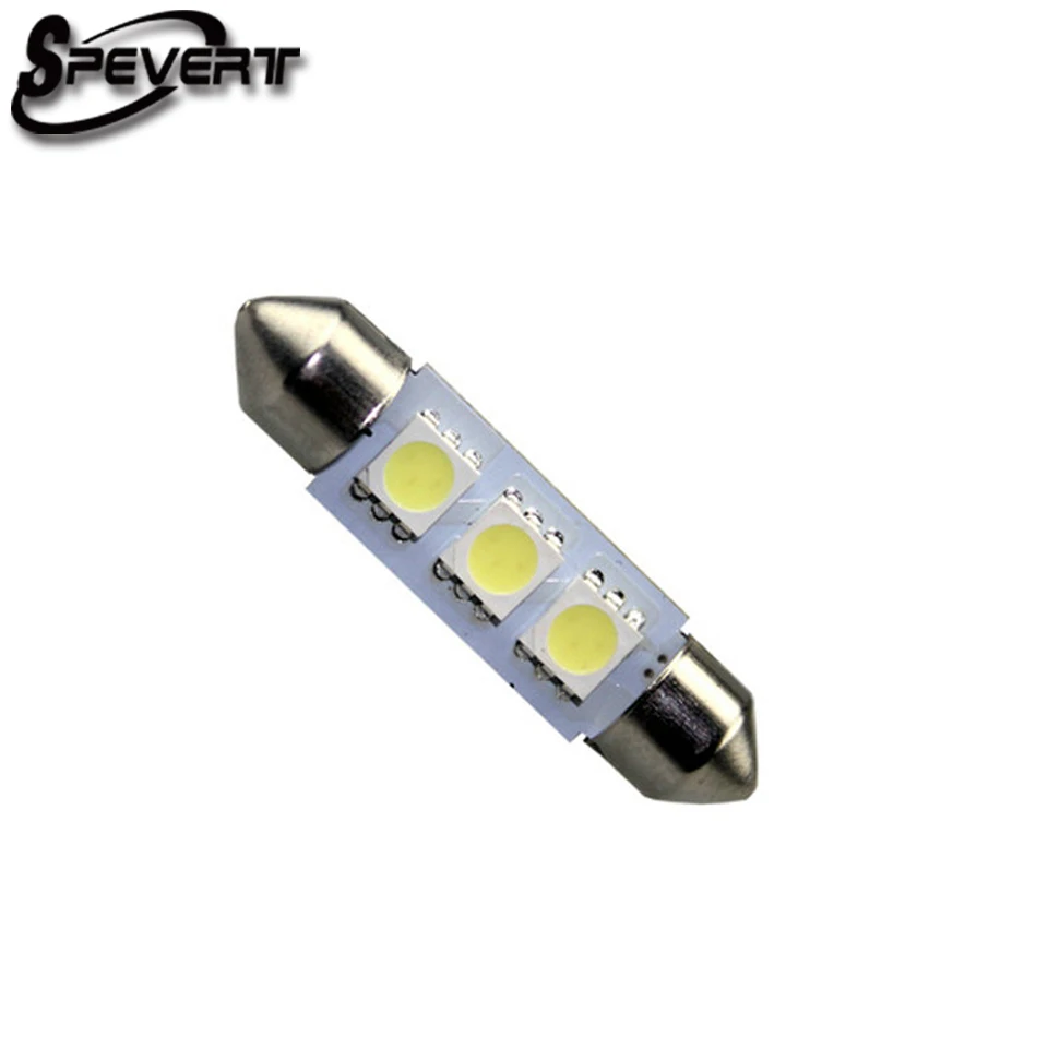 SPEVERT белый 36 мм 5050SMD C5W 3 светодиодные лампочки Потолочные плафоны Крытый челночная лампочка