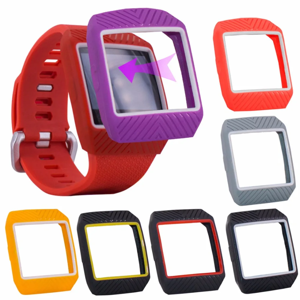 

NEW ! Silicone Frame Skin Cover Protective Case Cover Shell For Fitbit Ionic Smart Watch High Quality