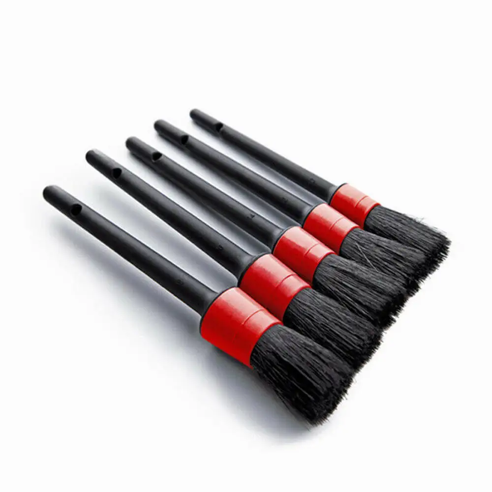 

5PCS Plastic Handle Car Brushes For Interior Detailing Dashboard Rims Wheel Air-Conditioning Engine Car Wash Cleaning Accessory