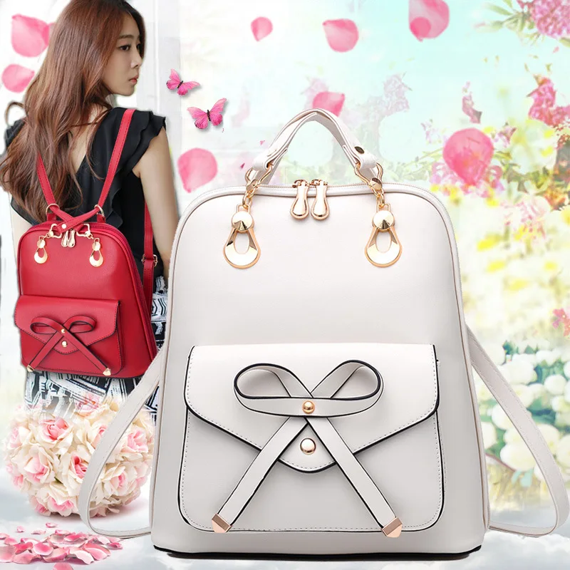 Women Backpack Small Size Black PU Leather Women's Backpacks Fashion School Girls Bags Female Back Pack Famous Brand mochilas