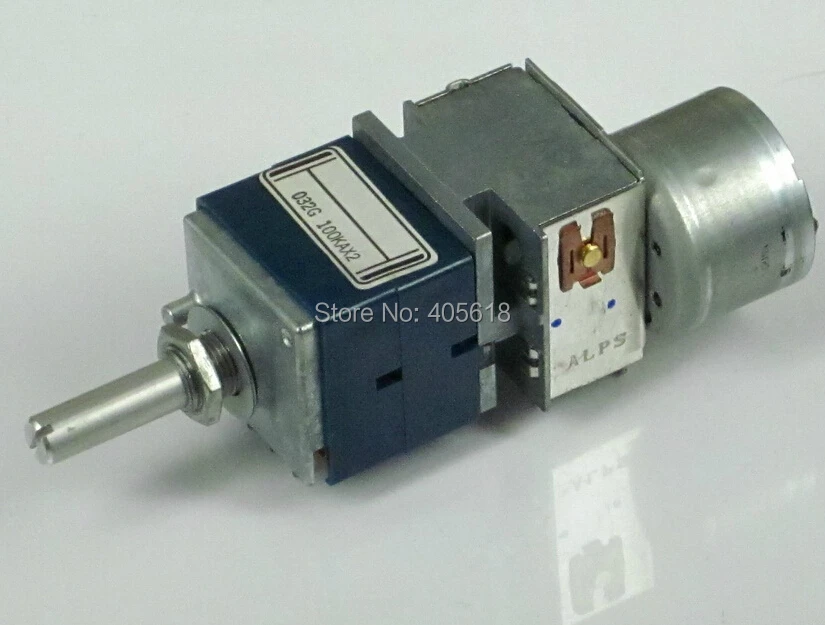 

Japan ALPS 100KAX2 Motorized Volume Potentiometer RK27 Dual 100K Rounded handle