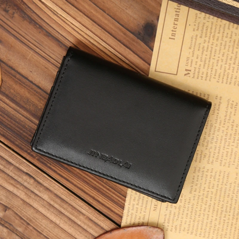 RFID кошелек мужской маленький двойной карман из искусственной кожи Новая мода деньги ID кредитный держатель для карт Карманный держатель для карт s