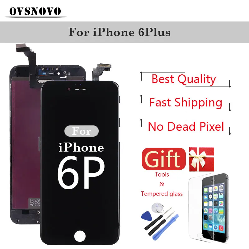 

AAA LCD Display for iPhone 6 6s 6Plus 7 Replacement Screen Digitizer LCDs Touch Panel Assembly Parts With Tempered Glass + Tools