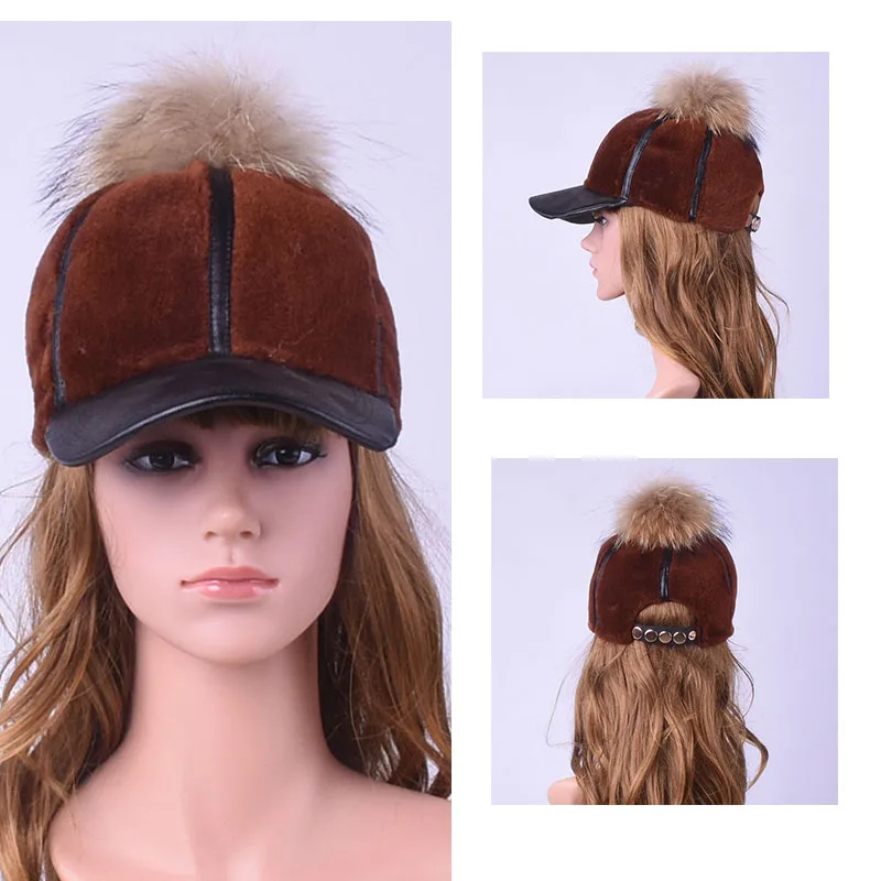 Зимняя женская новая шапка из искусственного меха, шерстяная шапка из искусственного меха для взрослых женщин, повседневная однотонная Кепка с якорем, теплая шапка с полями QIUSIDUN
