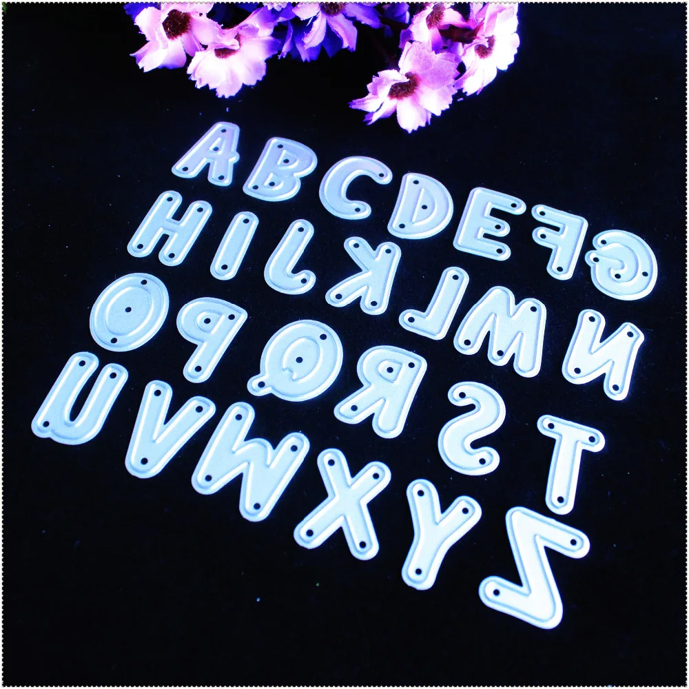 Excellent 26pcs Metal Steel Alphabet Letter A-Z Cutting Dies Stencils Craft