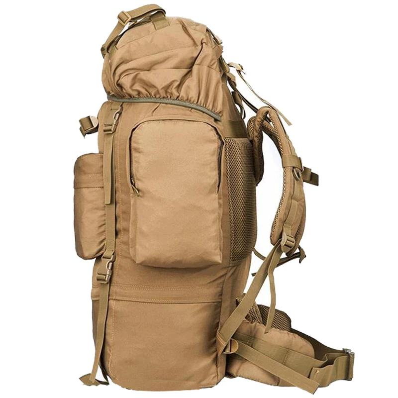 Caliente 70L gran capacidad al aire libre bolso militar mochila táctica Camping senderismo impermeable resistente al desgaste Nylon mochila - 5