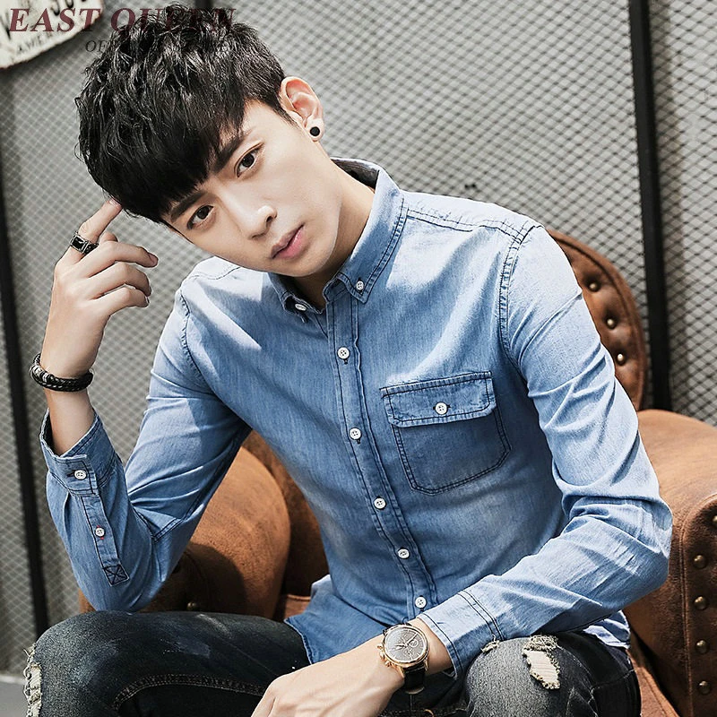 Denim shirts for men h Clearance