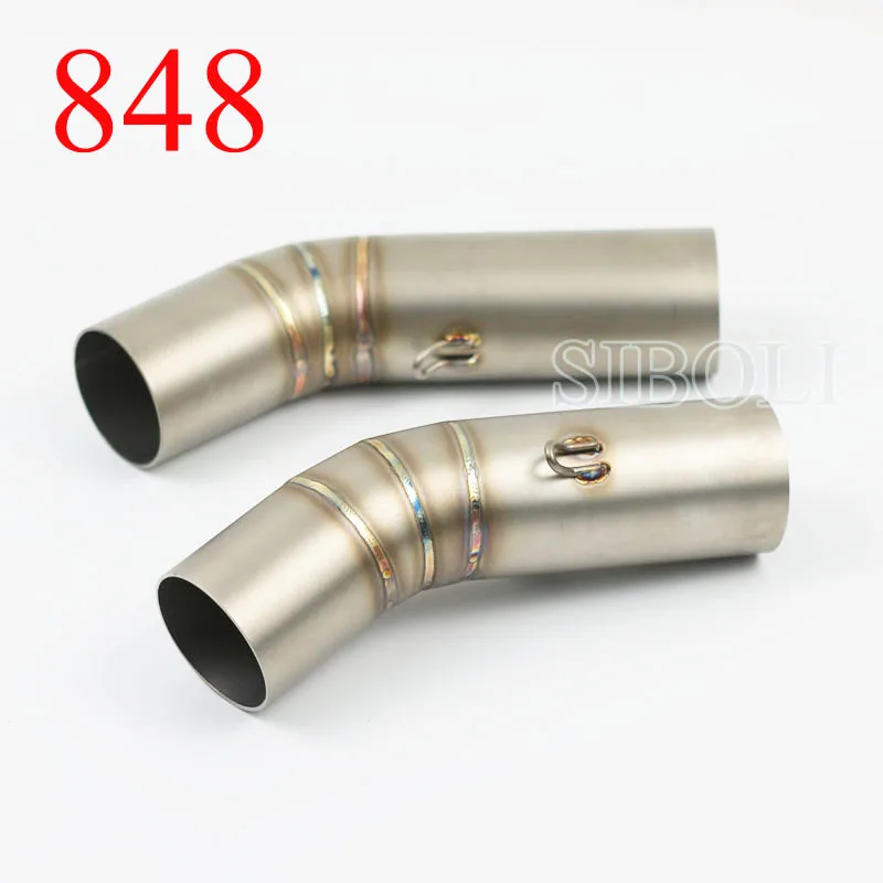 

848 Motorcycle Exhaust Middle Link Pipe For DUCATI 848 Without Exhaust AK106