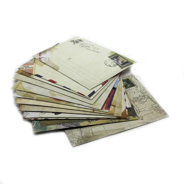 

Mini Paper Ancient Envelope Retro Pattern Stationery Christmas Kid Gift 12pcs