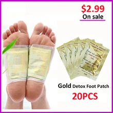 20 шт золотые детоксикационные Пластыри для ног, улучшающие сон, подушечки для похудения, противоотечные накладки для ног, пластырь для похудения, инструмент для ухода за ногами